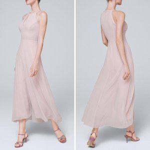 White House Black Market Pink Cottage Rose Jumpsuit with Overlay Women's Size 12